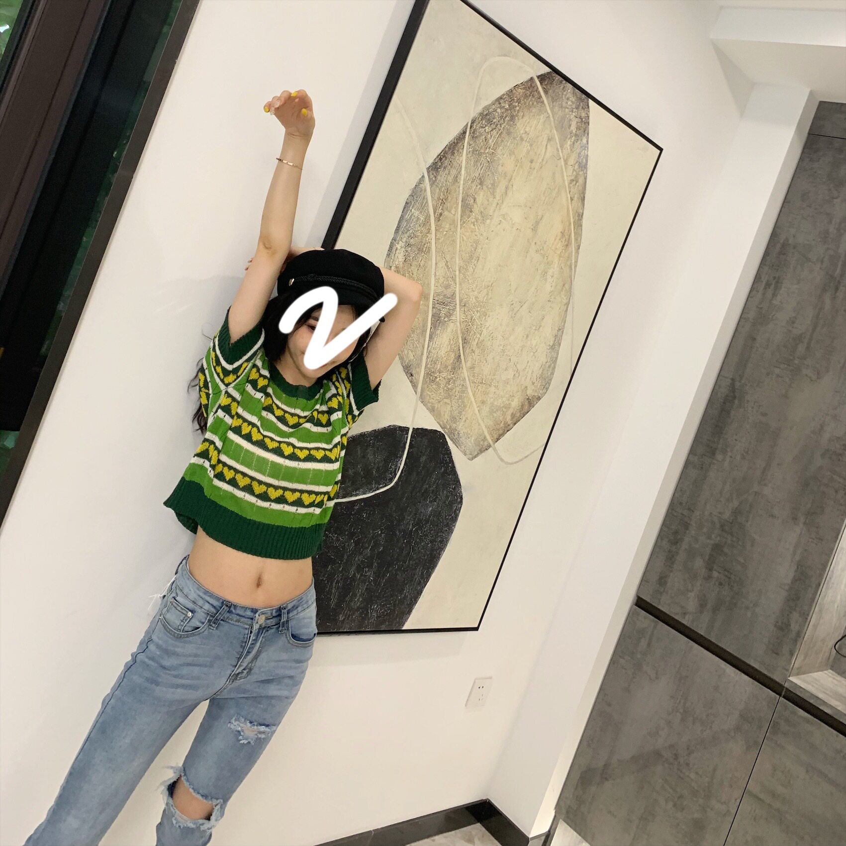 chic trendy slimming ripped jeans for women 2021 Spring and Autumn, Hyuna style 9-inch pants from Dongdaemun, South Korea pic 37