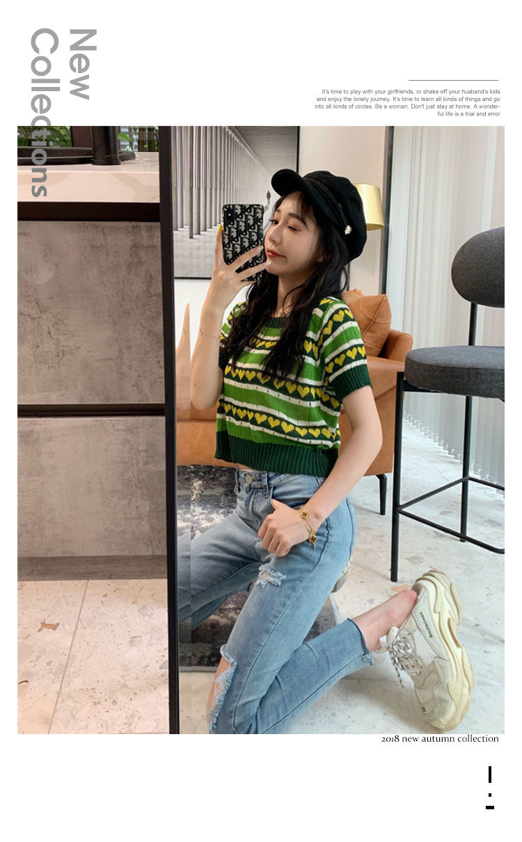 chic trendy slimming ripped jeans for women 2021 Spring and Autumn, Hyuna style 9-inch pants from Dongdaemun, South Korea pic 1