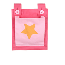  Childrens storage hanging bag Bed pocket magazine bag Cotton candy color toy bag Cotton environmental protection tasteless storage bag