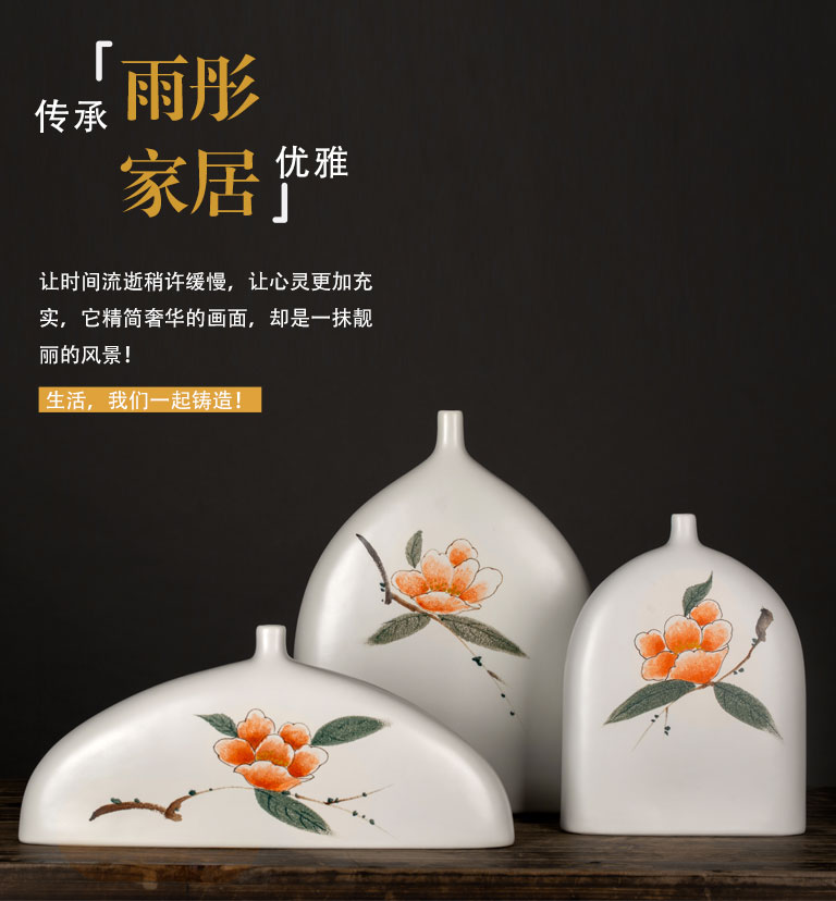 Jingdezhen ceramic hand - made camellia flower implement furnishing articles hydroponic fashion soft outfit decoration modern decoration