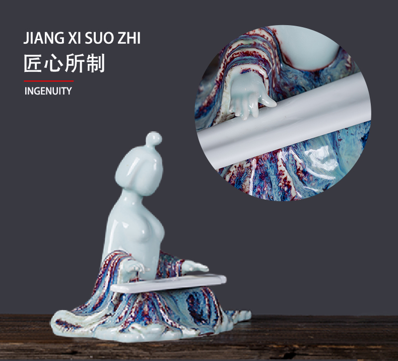 Aficionado maid stereo furnishing articles furnishing articles ceramic art of ancient traditional Chinese jingdezhen porcelain sitting room place