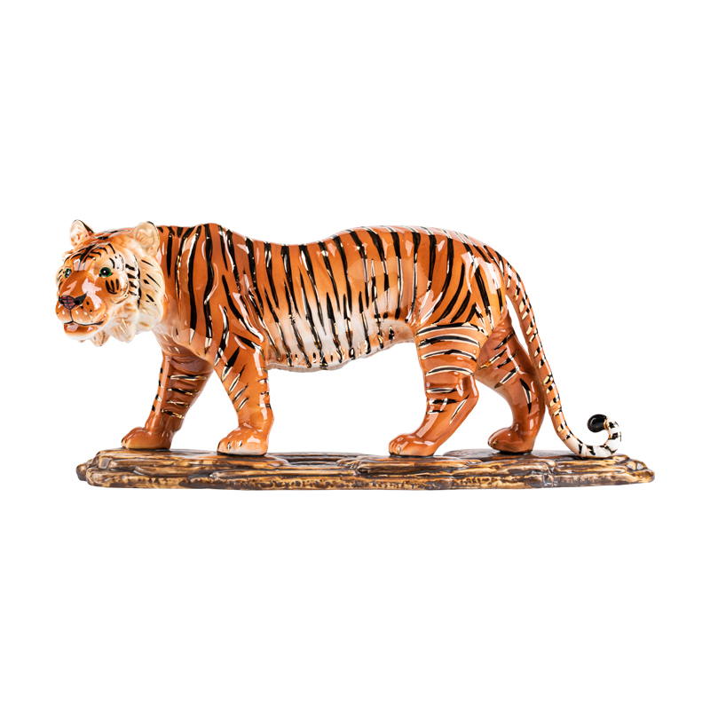 Chinese zodiac tiger place decoration home desk ceramic handicraft gifts crafts creative decorations