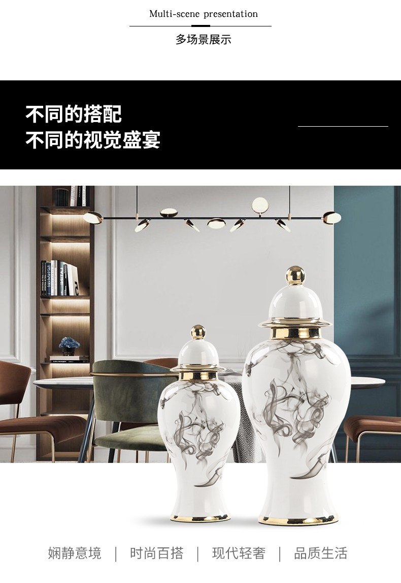 The rain tong home sitting room place between example adornment ornament general ink pot ceramic vase ceramic furnishing articles