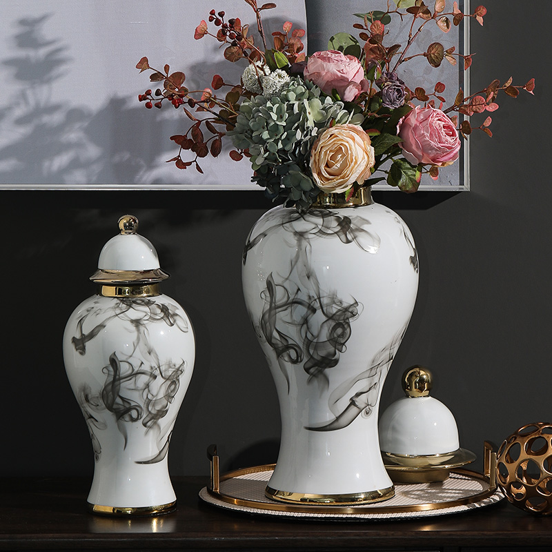 The rain tong home sitting room place between example adornment ornament general ink pot ceramic vase ceramic furnishing articles