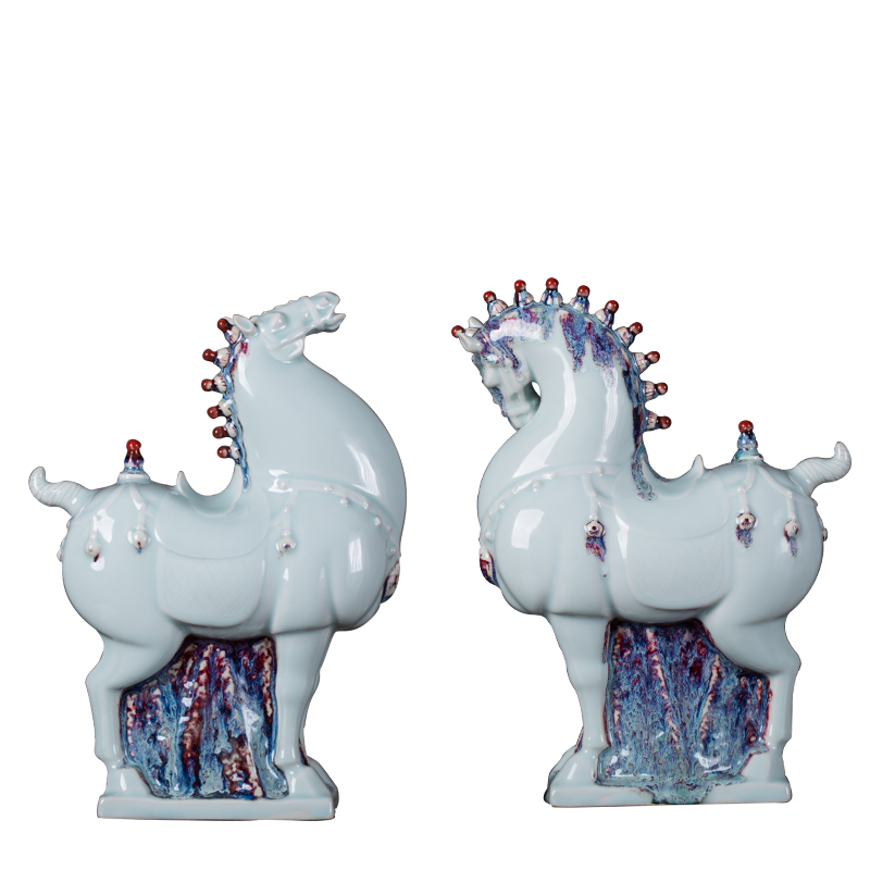 Ceramic horse furnishing articles office sitting room household soft adornment ornament creative TV ark, wine crafts