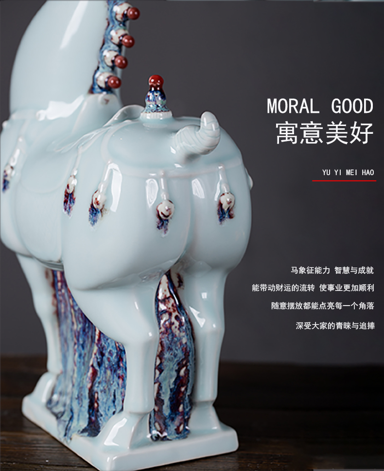 Ceramic horse furnishing articles office sitting room household soft adornment ornament creative TV ark, wine crafts