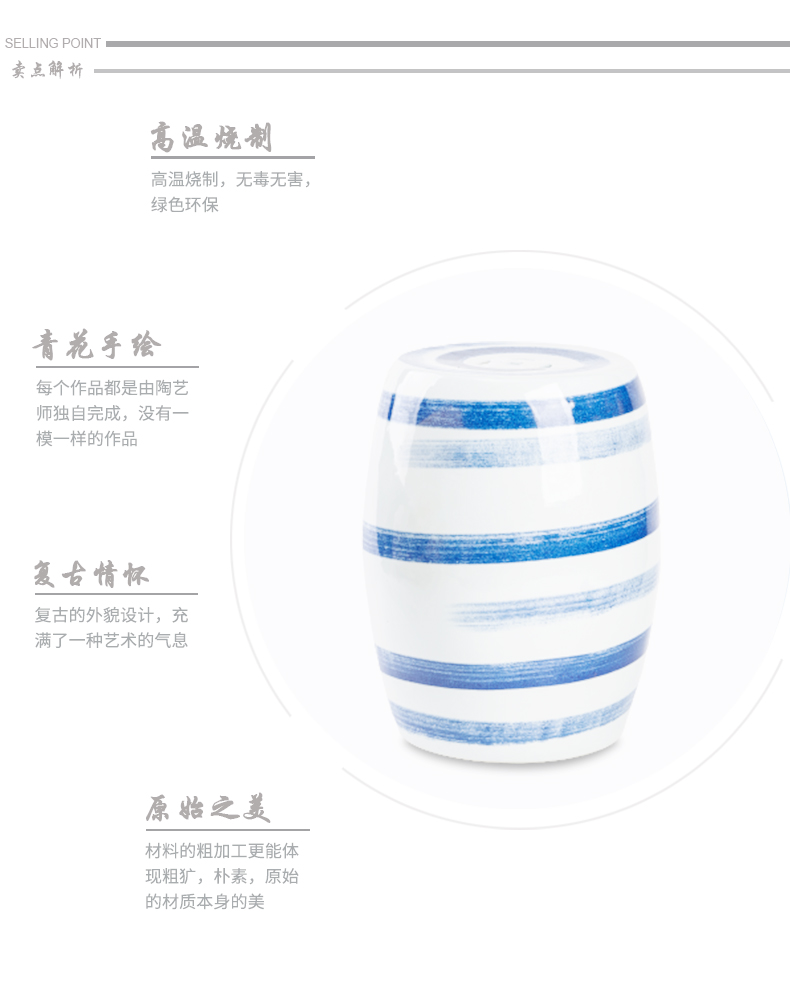 Jingdezhen ceramic who antique blue and white porcelain decorative balcony is suing courtyard garden blue and white porcelain ceramic who teahouse who