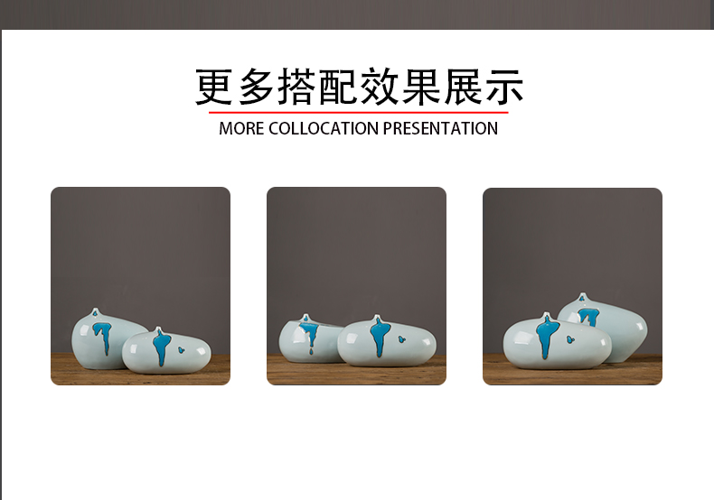 Rain tong household creative bottles of furnishing articles sitting room tea table dry flower flower arranging flowers is a Japanese ceramic home decorations