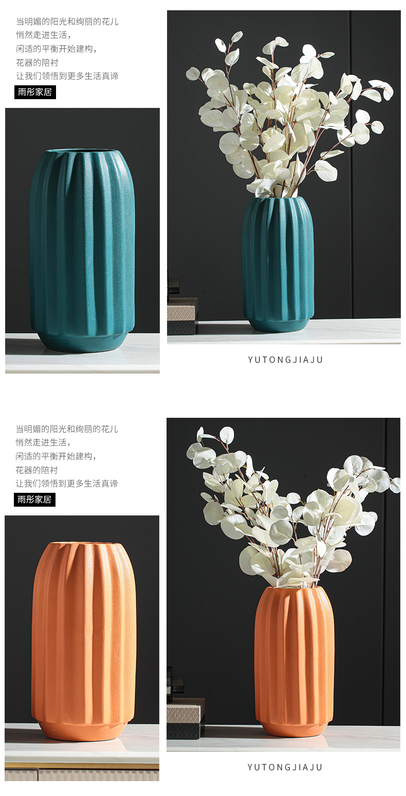 Rain tong I and contracted furnishing articles minimalist ceramic vase example room ceramic vase villa, ceramic vases, pottery and porcelain