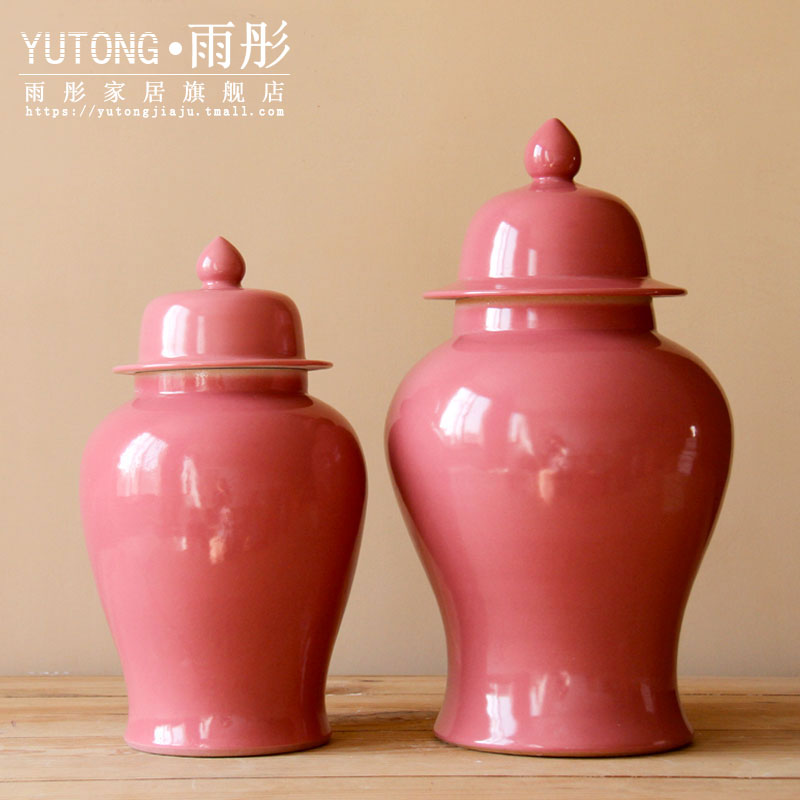 Jingdezhen ceramic checking soft outfit domestic act the role ofing, lovely as cans ceramic powder storage tank general contracted the receive decorative furnishing articles