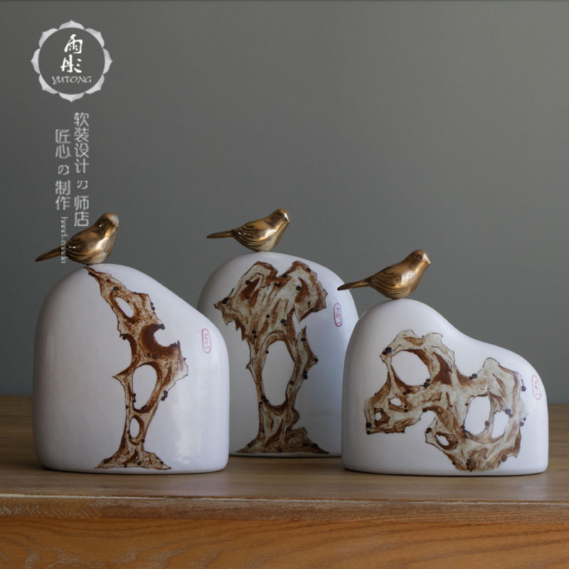 Modern new Chinese style home club villa hotel ceramic furnishing articles creative household soft adornment of TV ark