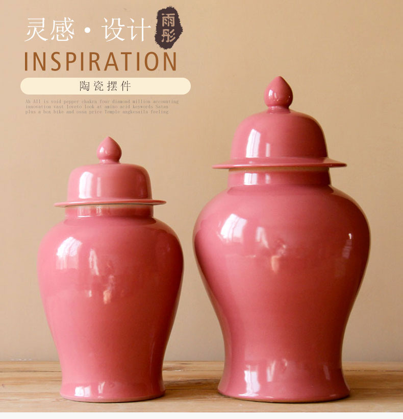 Jingdezhen ceramic checking soft outfit domestic act the role ofing, lovely as cans ceramic powder storage tank general contracted the receive decorative furnishing articles