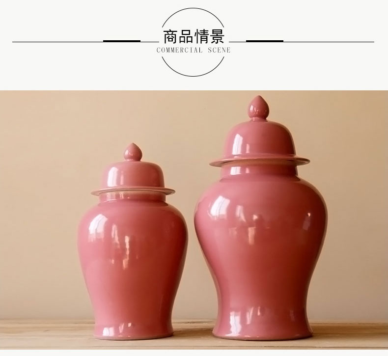 Jingdezhen ceramic checking soft outfit domestic act the role ofing, lovely as cans ceramic powder storage tank general contracted the receive decorative furnishing articles