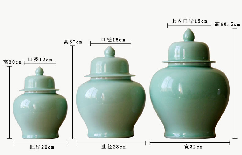 Jingdezhen ceramics by hand shadow blue glaze with cover storage tank example room soft outfit ceramic pot to decorate the study hall