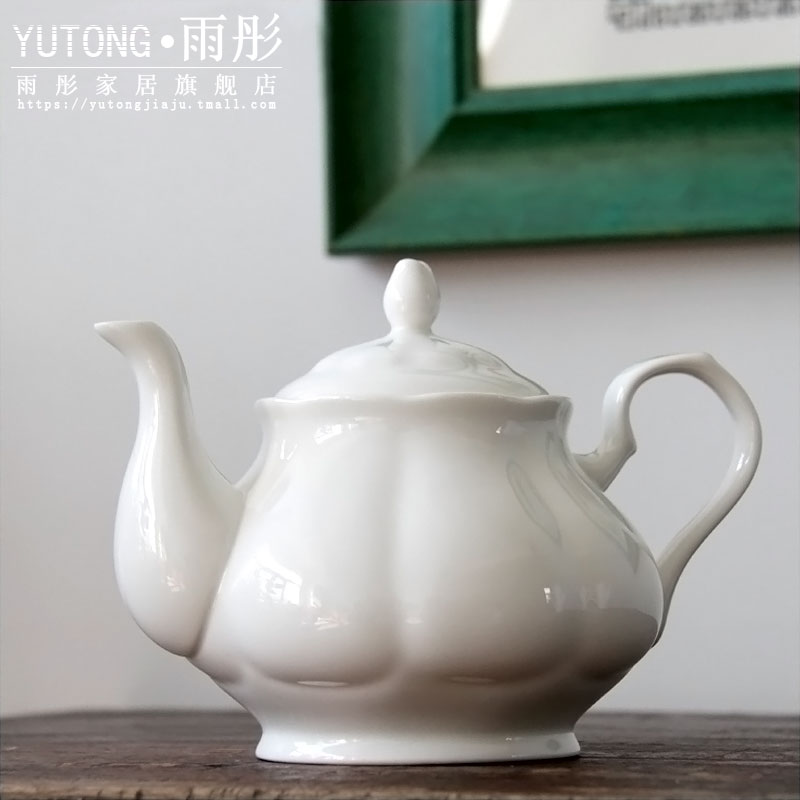 Feel the ipads porcelain European white coffee British red tea pot of coffee, coffee pot