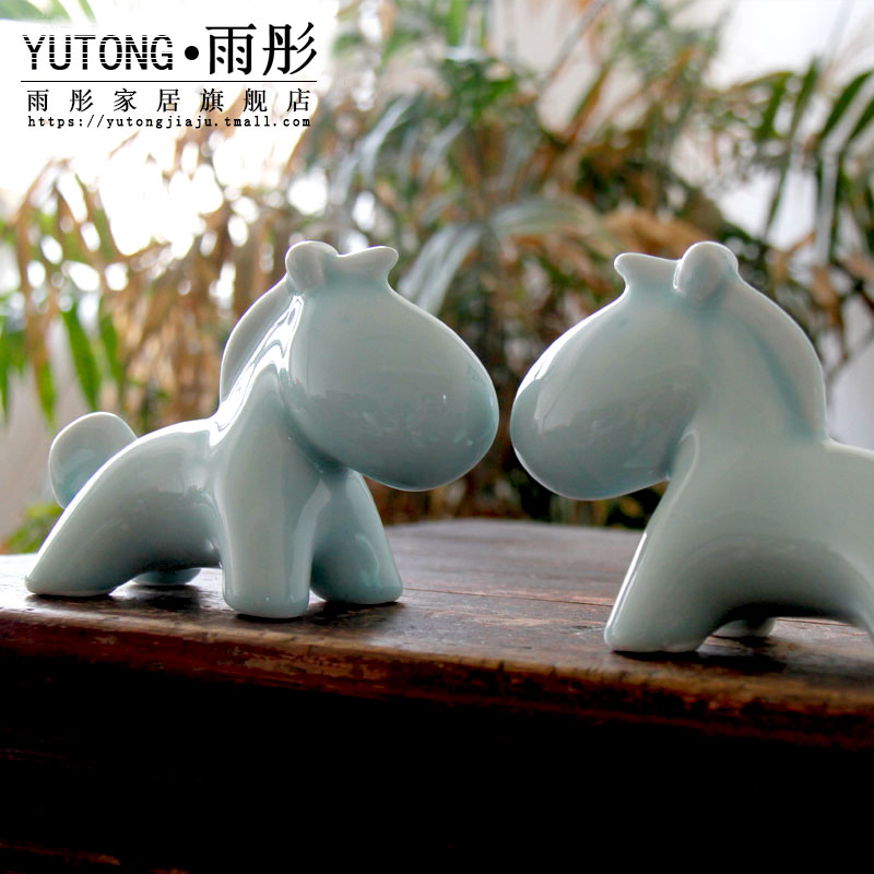 Jingdezhen ceramics creative horse zodiac vivid ceramic pony horse furnishing articles ceramics handicraft
