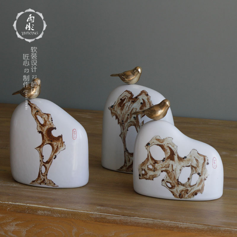 Modern new Chinese style home club villa hotel ceramic furnishing articles creative household soft adornment of TV ark