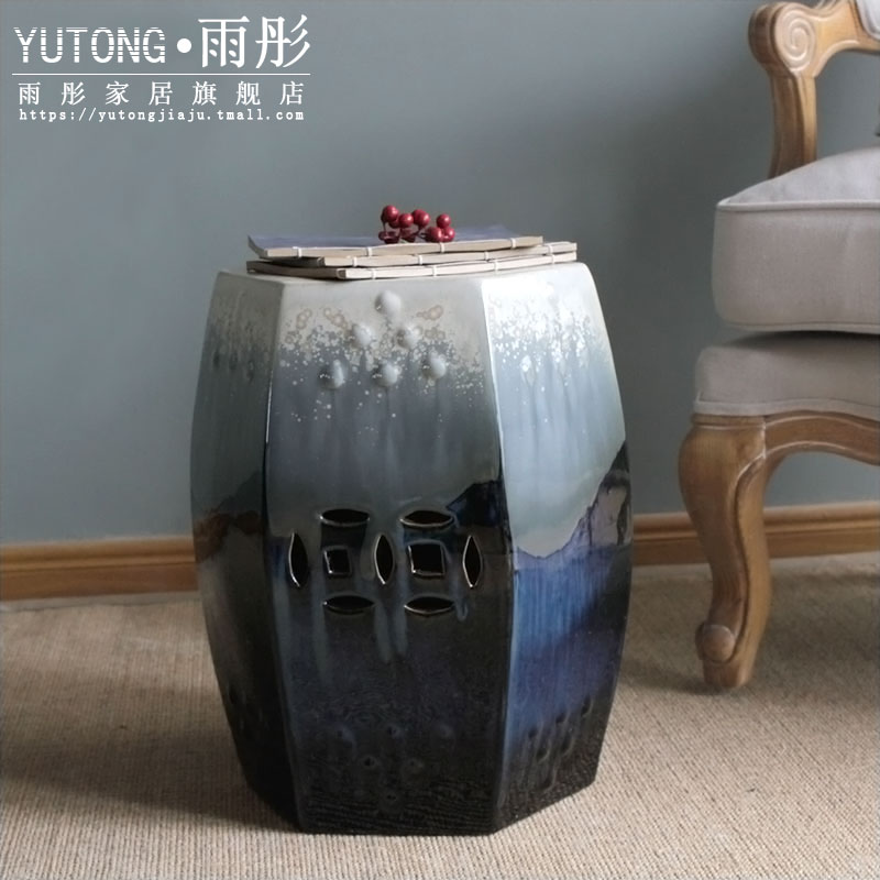 Jingdezhen ceramic drum who the new Chinese style villa hotel decoration between example pier sit mound in shoes who toilet who
