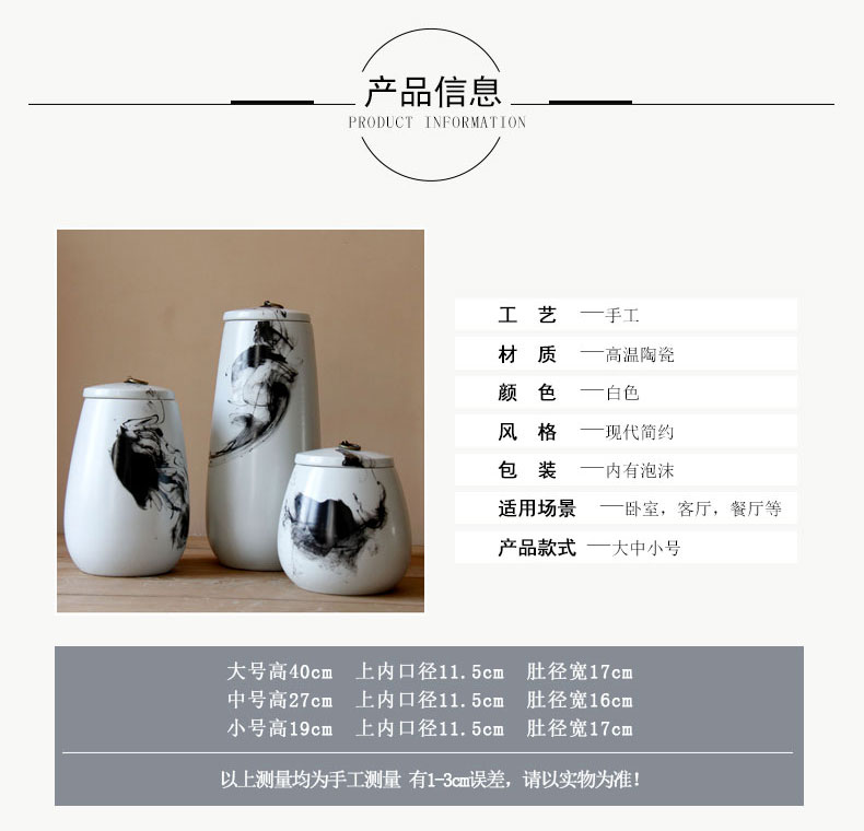 The rain tong household jingdezhen ceramic hand draw freehand brushwork in traditional Chinese painting ink tank storage tank home furnishing articles sitting room porch decoration