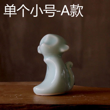 The rain tong home | shadow green craft porcelain of jingdezhen ceramics monkey sitting room ceramic household adornment furnishing articles