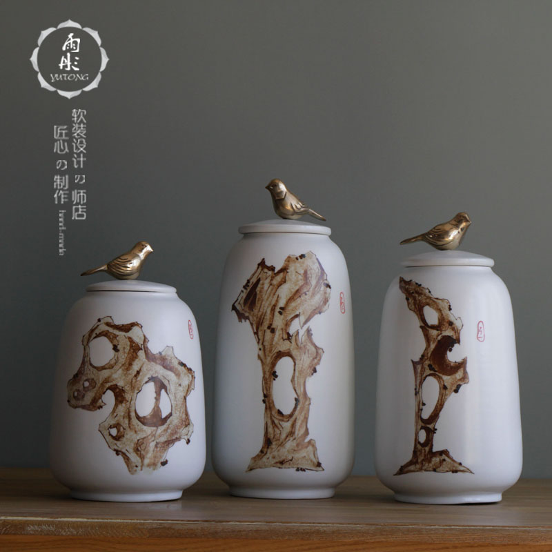 Modern new Chinese style home club villa hotel ceramic furnishing articles creative household soft adornment of TV ark