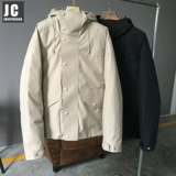 Бархатный пуховик с капюшоном, короткая куртка, коллекция 2021, утиный пух, увеличенная толщина