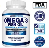 Spot American Arazo Nutrion Omega3 рыбьего жира2220 мг высотой высокого содержания рыбьего жира 120 капсул