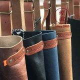 Импортный модный кожаный фартук, ремесленник, водонепроницаемый нагрудник, из натуральной кожи