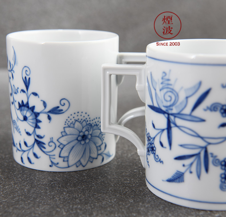 German mason MEISSEN porcelain keller cup cup classic blue onion pattern