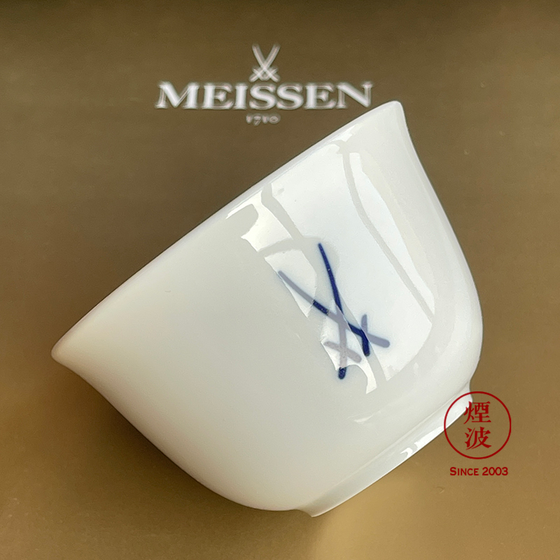 German MEISSEN porcelain mason pure single cup tea cup series cobalt blue double sword