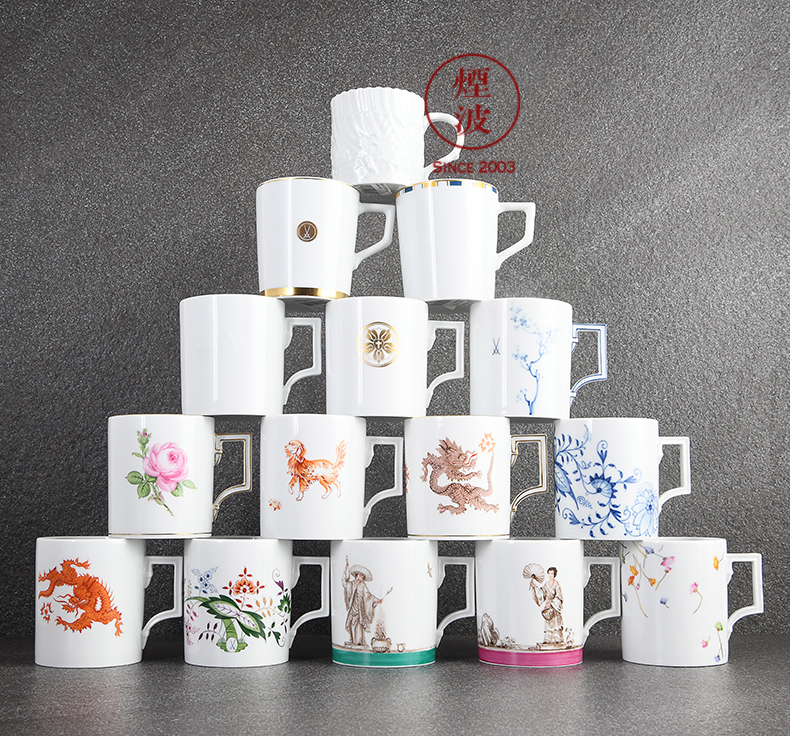 Berlin Germany mason mason meisen porcelain flowers design keller large capacity water cup series characters