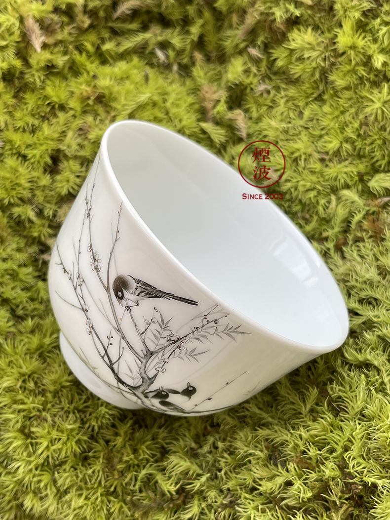 Jingdezhen nine calcinations color ink painters porcelain hand beaming keller cup sample tea cup