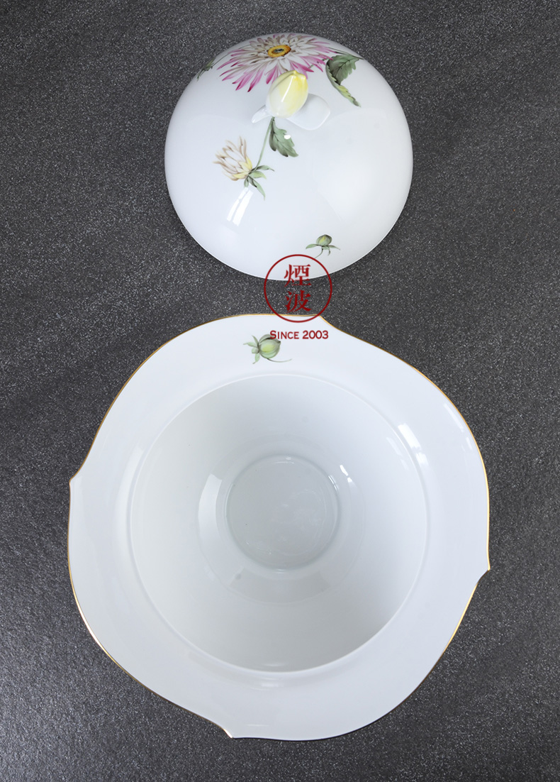 German mason MEISSEN porcelain magic wave series banquet tureen soup bowl of soup plate tableware