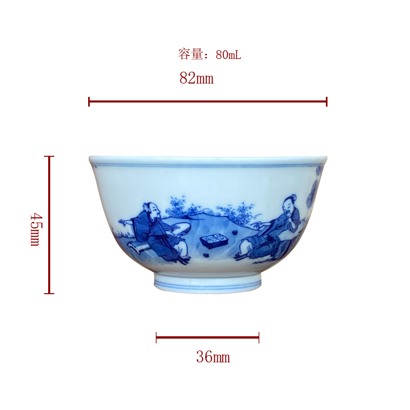 Jingdezhen lesser RuanDingRong made lesser taibai panasonic drinking Chinese tea cups