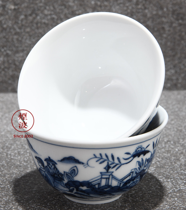 German mason mason meisen porcelain blue onion series Oriental character Chinese teacups sample tea cup