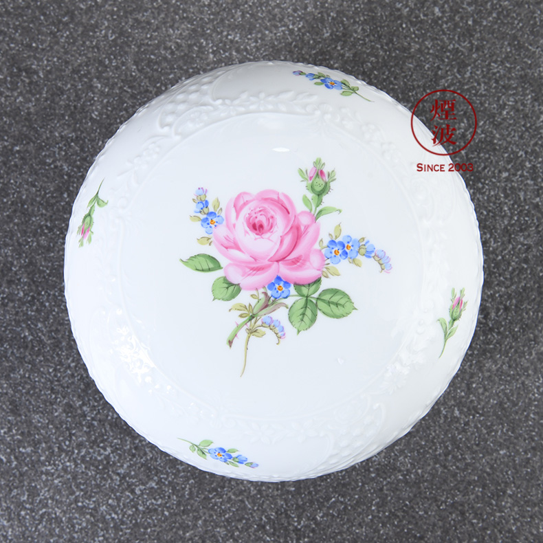 German mason mason meisen porcelain roses series powder paint boxes jewelry boxes