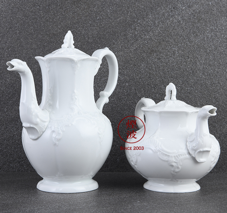 German mason MEISSEN porcelain B - Form pure white series CiHu afternoon tea pot coffee pot