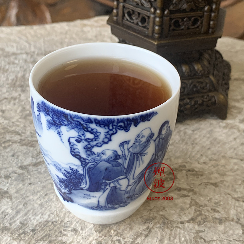 Jingdezhen nine wonderful hand burn hand - made porcelain nine paragraphs offer longevity figure mold cup sample tea cup tea cups