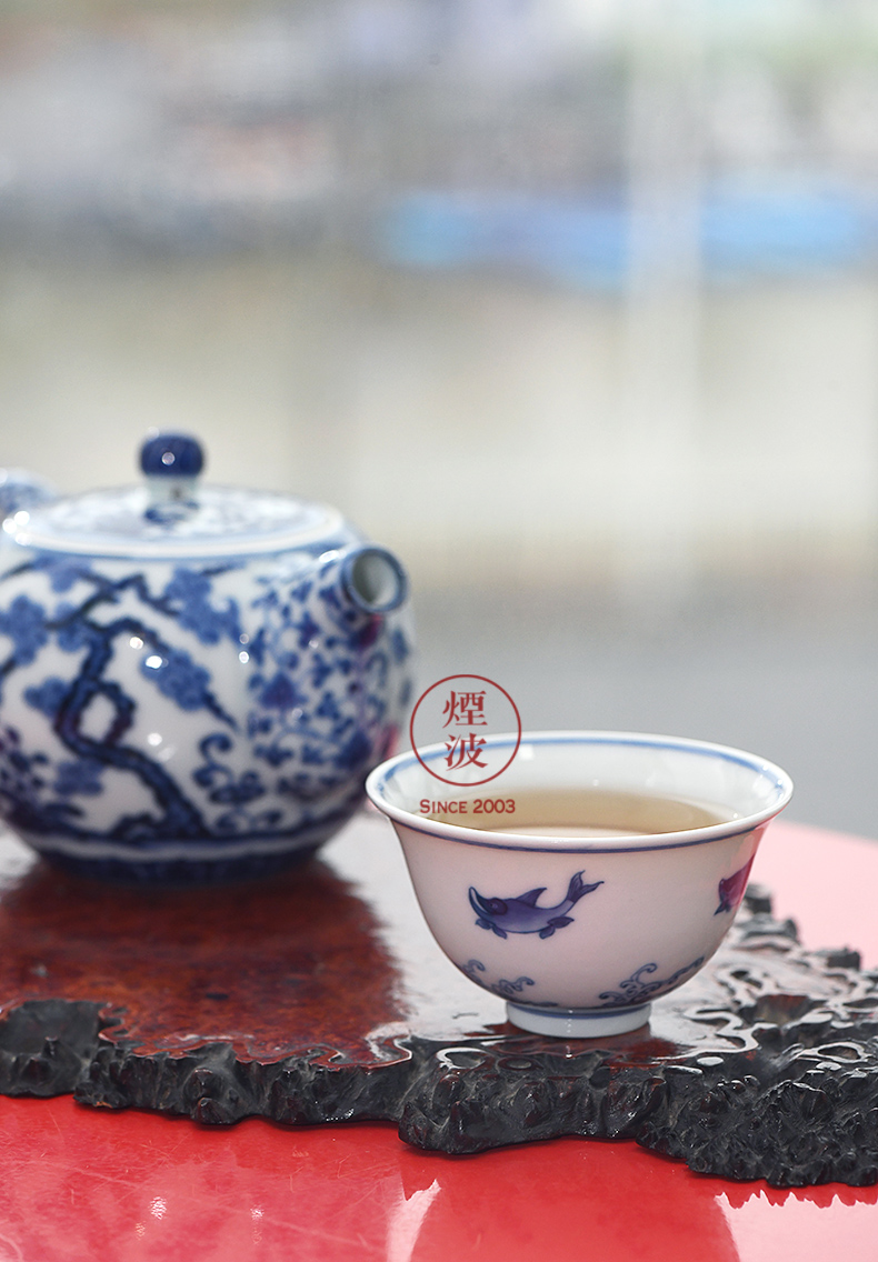 Jingdezhen lesser RuanDingRong made lesser sea rich by diving in com.lowagie.text.paragraph five fish painting of koubei