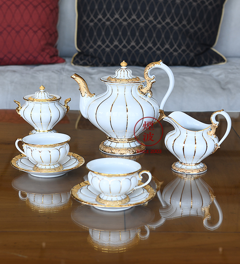 German MEISSEN porcelain mason X - ray Form pure white see colour coffee pot of coffee cup coffee set suits for