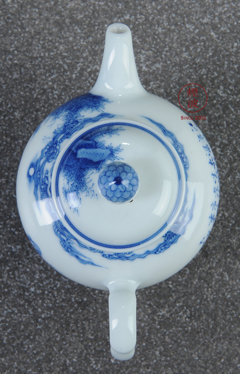 The smoke jingdezhen fishermen 's music teapot CiHu lesser RuanDingRong made lesser model