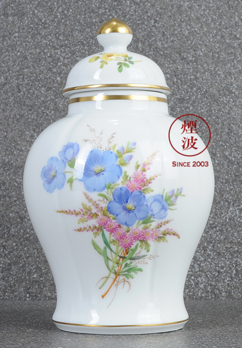 German mason MEISSEN porcelain new clipping general paint paint color flower small pot vase