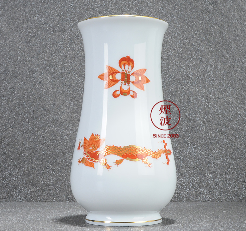 German mason MEISSEN porcelain new clipping red mesa of royal dragon vase home furnishing articles 150 mm