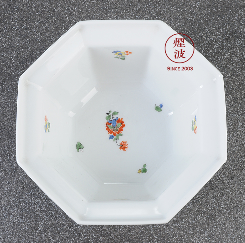 Germany mason MEISSEN porcelain works limited Turkey green, flowers and birds anise bowls bowl