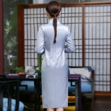 Удерживающий тепло пуховик, ретро стеганое ципао, китайский стиль