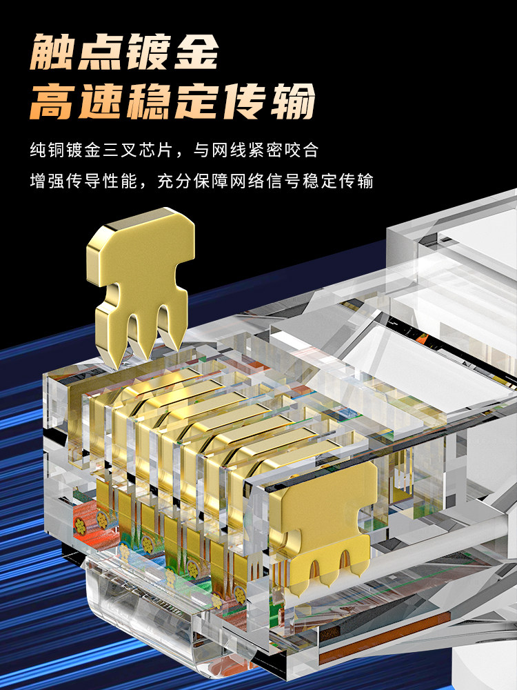 Network Cable Gigabit Home Use Category 6A 10Gbps High-Speed Broadband Router Engineering 5g Network Cable Double Shielded