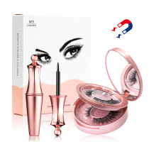 2 pairs of magnet false eyelashes 3D curling natural magnet eye eyelash magnetic eyeliner set glue-free