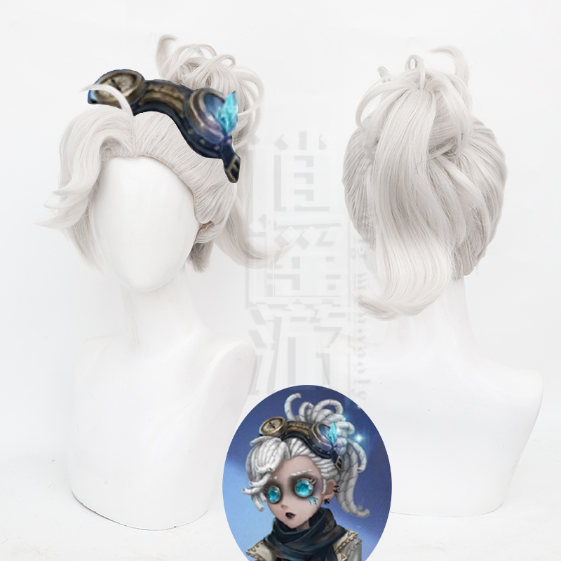 Free-Spirited Journey: Fifth Personality Air Force Tianhe Cosplay Wig with Hair on Top, Body Hair Tied into a Ponytail with Single Clip