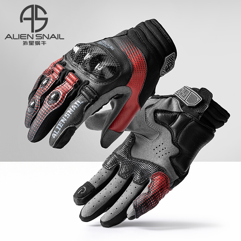 Alien snail T3 riding gloves carbon fiber anti-fall men and women four seasons breathable motorcycle motorcycle rider gloves