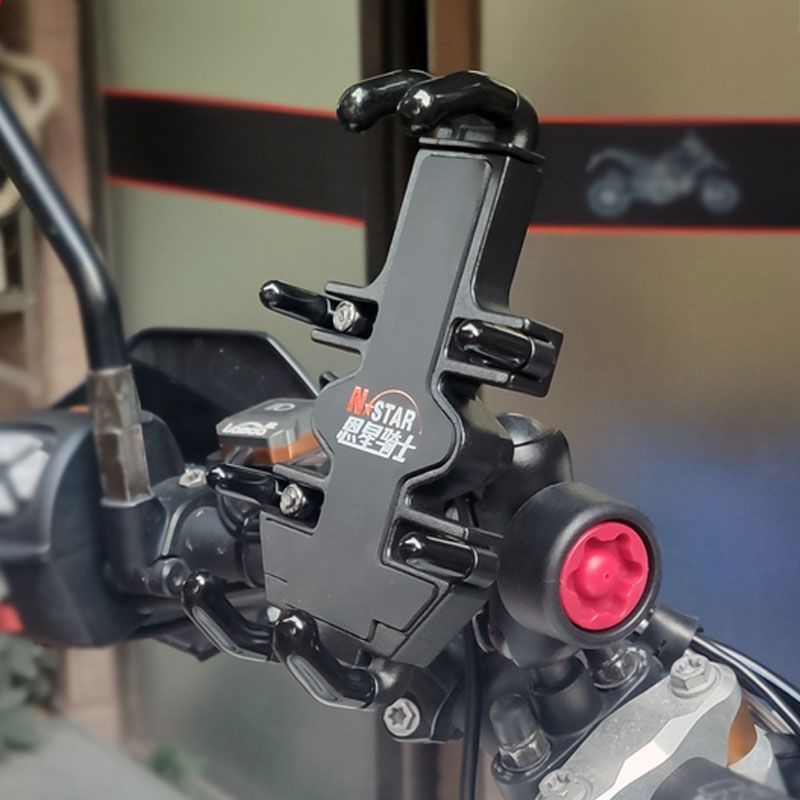N-STAR En star knight bracket with anti-theft screw accessories mobile phone bracket connecting rod peace of mind motorcycle mobile phone bracket - Taobao